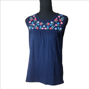 J. Crew Floral Embroidered Top  size XS